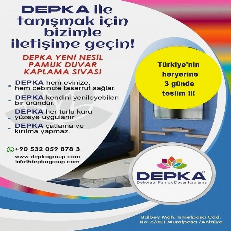 Depka Pamuk Sıva / ipek sıva canlı sıva seramik kabuk yaprak